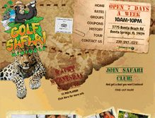 Tablet Screenshot of golfsafariminigolf.com